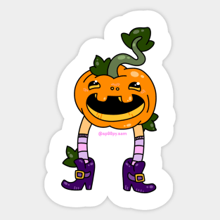 These boots were made for pum'kin Sticker